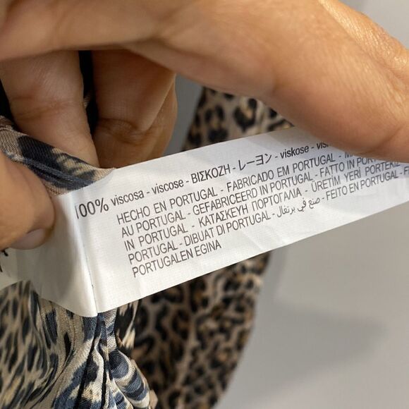 Zara Leopard Print Sheer Long Sleeves Button Down Shirt - Picture 6 of 8